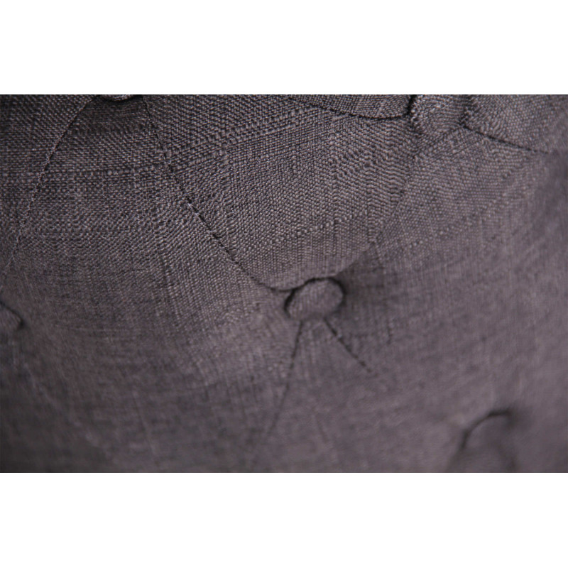 Pouf Lille en tissu gris foncé