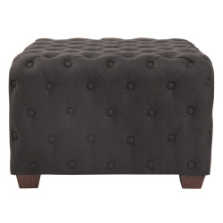 Pouf Nîmes en tissu gris foncé
