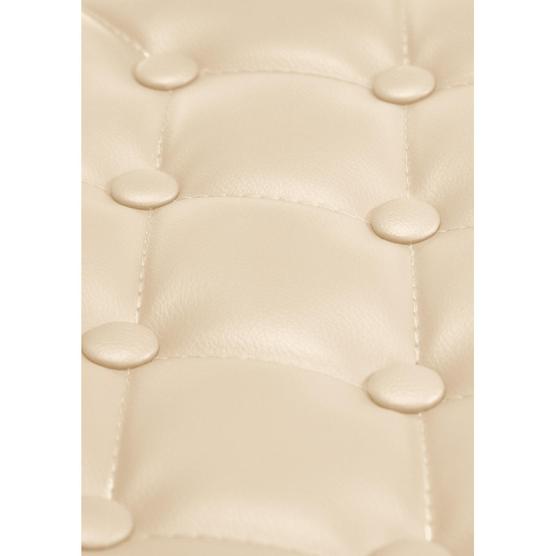 Sgabello Dublin in similpelle crema,cromo