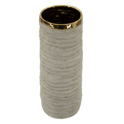 Vase ouvert Lima – vase design moderne – Ø 15,5 x 40 cm (ouverture Ø 12 cm)