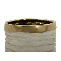 Vase ouvert Lima – vase design moderne – Ø 15,5 x 40 cm (ouverture Ø 12 cm)