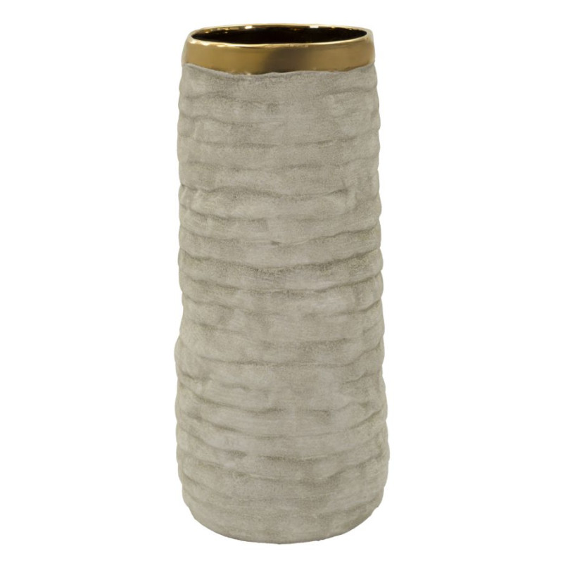 Vase ouvert Lima – vase contemporain – Ø 14 x 31,5 cm (ouverture Ø 11 cm)