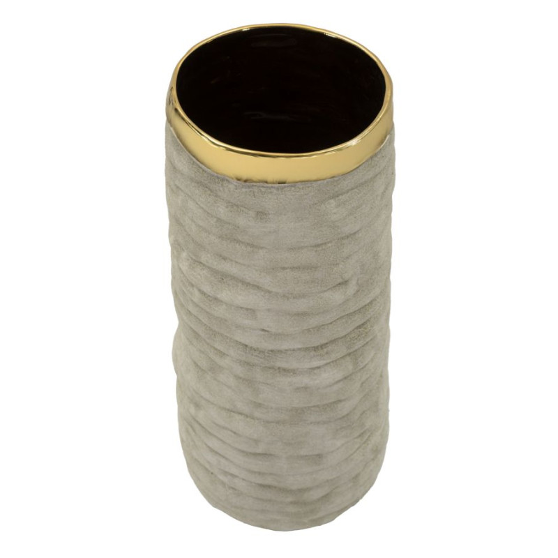 Vase ouvert Lima – vase contemporain – Ø 14 x 31,5 cm (ouverture Ø 11 cm)