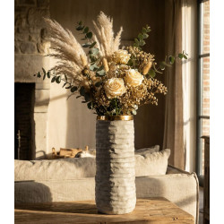 Vase ouvert Lima – vase contemporain – Ø 14 x 31,5 cm (ouverture Ø 11 cm)