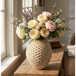 Vase boule Pepipas – vase contemporain – Ø 23,5 x 28,5 cm (ouverture Ø 7 cm)