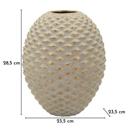 Vase boule Pepipas – vase contemporain – Ø 23,5 x 28,5 cm (ouverture Ø 7 cm)
