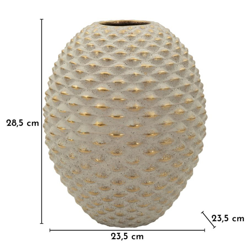 Vase boule Pepipas – vase contemporain – Ø 23,5 x 28,5 cm (ouverture Ø 7 cm)