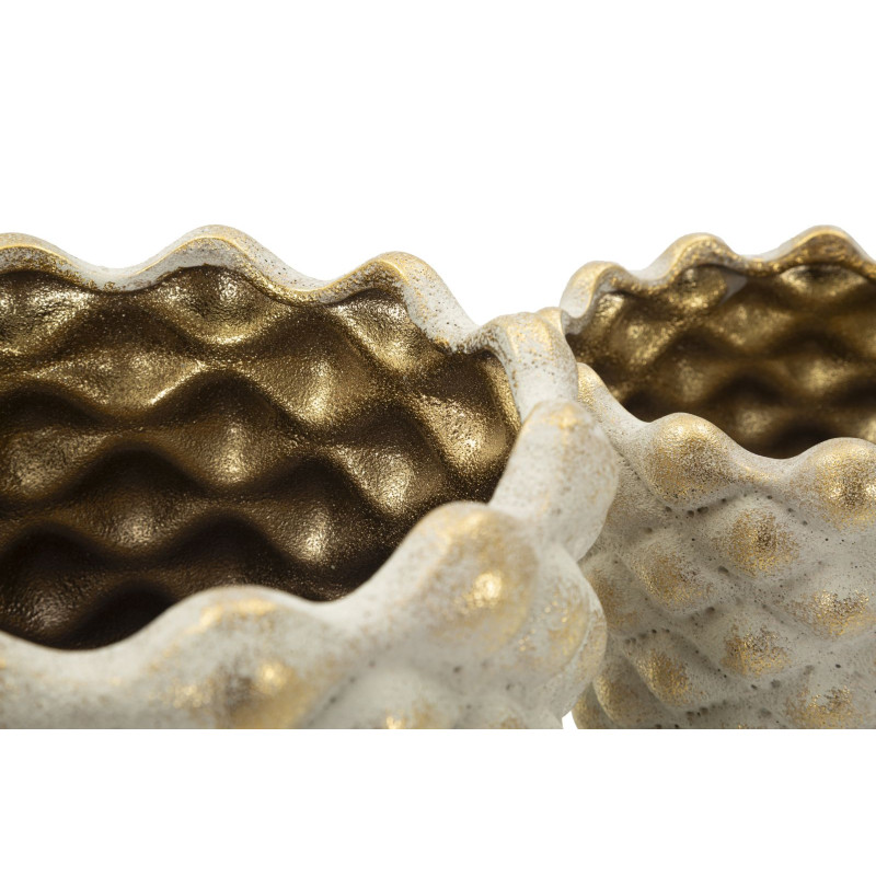 Ensemble de 2 vases Pepipas – vases design modernes – Ø 23 x 18 cm et Ø 18,5 x 15,5 cm (ouvertures Ø 19 et Ø 14 cm)