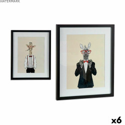 Cadre Multicouleur Contre-plaqué 43 x 3 x 53 cm (6 Unités)