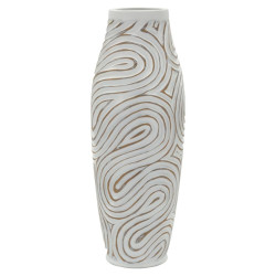 Vase en résine Oblix – vase design contemporain – Ø 18,5 x 50 cm (ouverture Ø 9 cm)