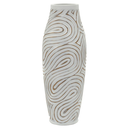 Vase en résine Oblix – vase design contemporain – Ø 18,5 x 50 cm (ouverture Ø 9 cm)