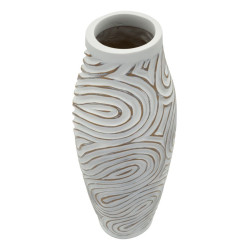 Vase en résine Oblix – vase design contemporain – Ø 18,5 x 50 cm (ouverture Ø 9 cm)
