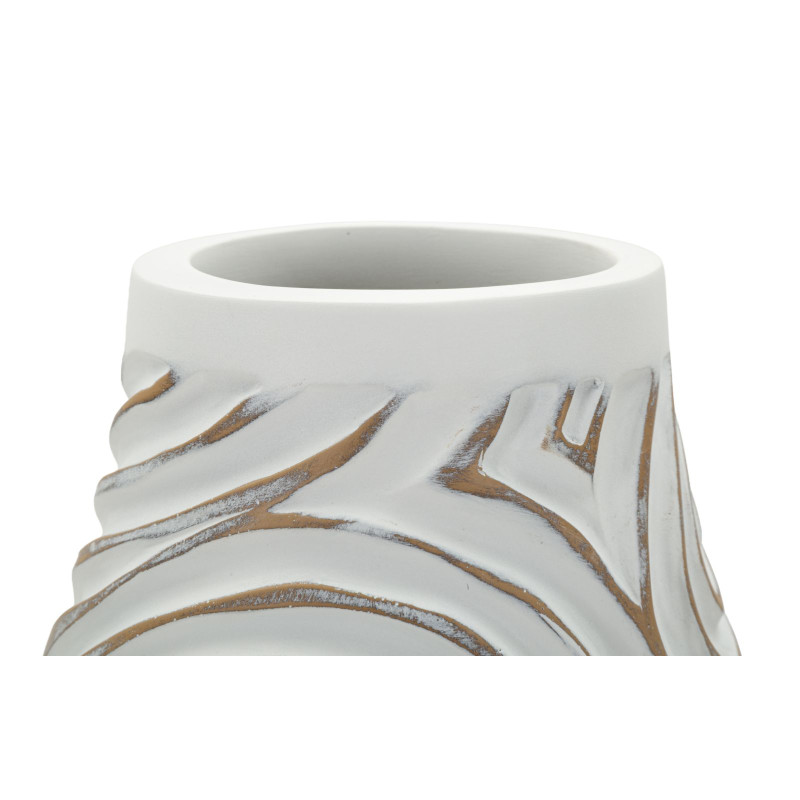 Vase en résine Oblix – vase design contemporain – Ø 18,5 x 50 cm (ouverture Ø 9 cm)