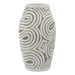 Vase en résine Oblix – vase moderne – Ø 19,5 x 35 cm (ouverture Ø 10,5 cm)