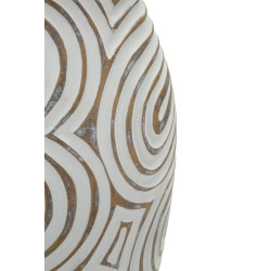 Vase en résine Oblix – vase moderne – Ø 19,5 x 35 cm (ouverture Ø 10,5 cm)