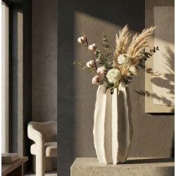 Vase en résine Ester – vase design moderne – Ø 23 x 50 cm (ouverture Ø 8 cm)