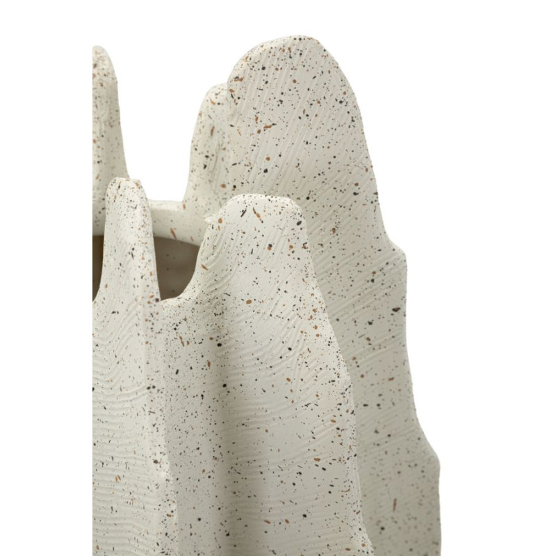 Vase en résine Ester – vase contemporain – Ø 26 x 40 cm (ouverture Ø 9 cm)