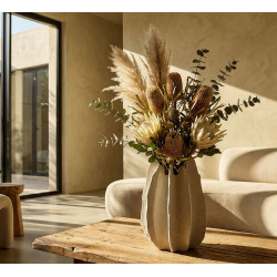 Vase en résine Ester – vase contemporain – Ø 26 x 40 cm (ouverture Ø 9 cm)