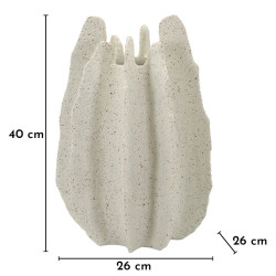 Vase en résine Ester – vase contemporain – Ø 26 x 40 cm (ouverture Ø 9 cm)