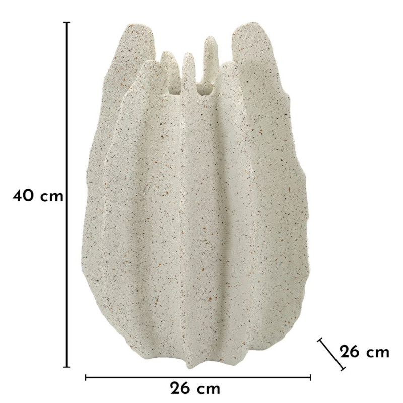 Vase en résine Ester – vase contemporain – Ø 26 x 40 cm (ouverture Ø 9 cm)