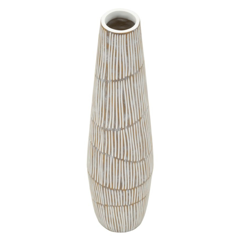 Vase en résine Hanoï – vase design moderne – Ø 17 x 68,5 cm (ouverture Ø 6 cm)