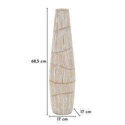 Vase en résine Hanoï – vase design moderne – Ø 17 x 68,5 cm (ouverture Ø 6 cm)