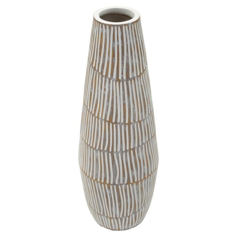 Vase en résine Hanoï – vase contemporain – Ø 17 x 47 cm (ouverture Ø 6 cm)