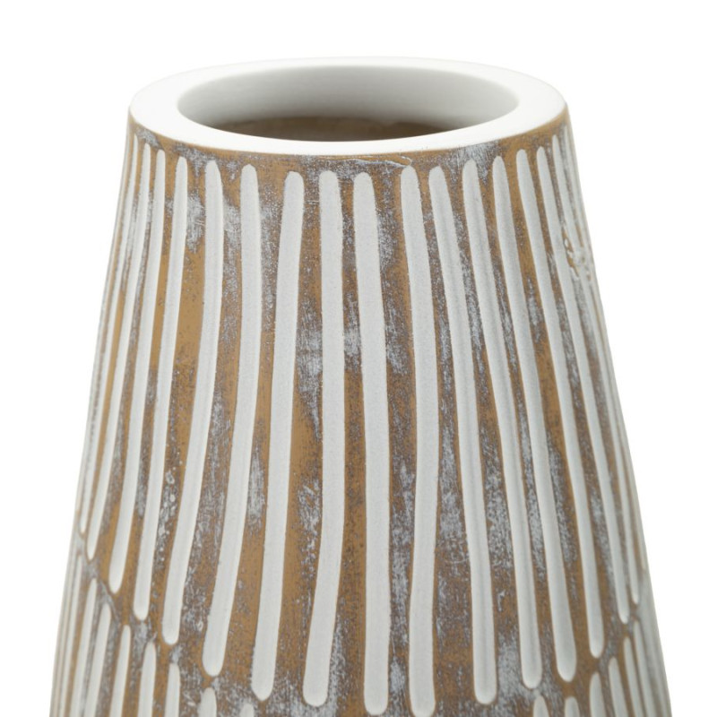 Vase en résine Hanoï – vase contemporain – Ø 17 x 47 cm (ouverture Ø 6 cm)