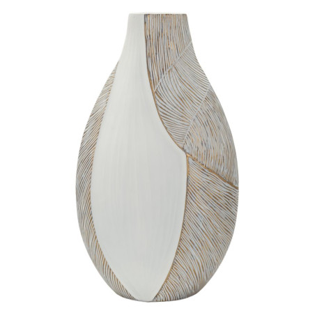 Vase en résine Ho Chi Minh – vase design moderne – 29,5 x 13,5 x 50 cm (ouverture 8 x 5 cm)