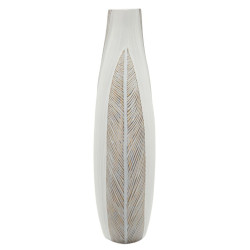 Vase en résine Ho Chi Minh – vase design moderne – 29,5 x 13,5 x 50 cm (ouverture 8 x 5 cm)