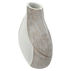 Vase en résine Ho Chi Minh – vase design moderne – 29,5 x 13,5 x 50 cm (ouverture 8 x 5 cm)