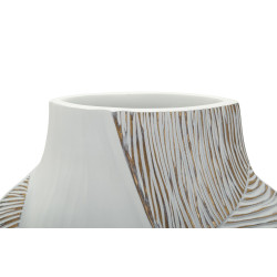 Vase en résine Ho Chi Minh – vase design moderne – 27 x 11,5 x 31 cm (ouverture 12 x 6 cm)