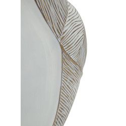 Vase en résine Ho Chi Minh – vase design moderne – 27 x 11,5 x 31 cm (ouverture 12 x 6 cm)