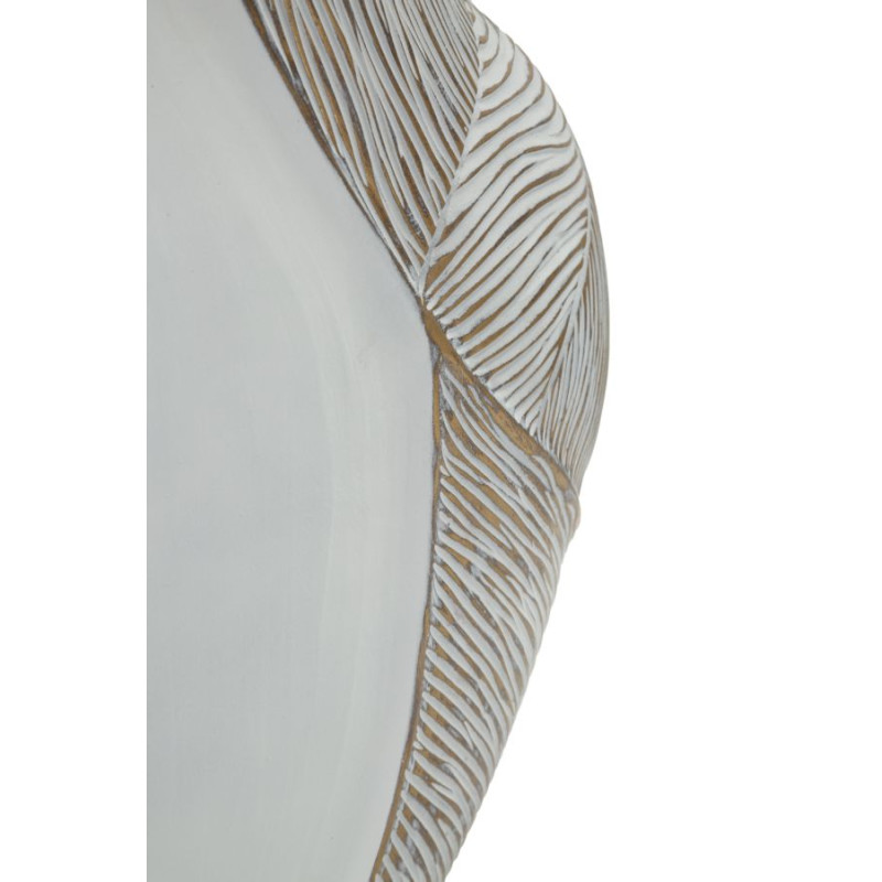 Vase en résine Ho Chi Minh – vase design moderne – 27 x 11,5 x 31 cm (ouverture 12 x 6 cm)