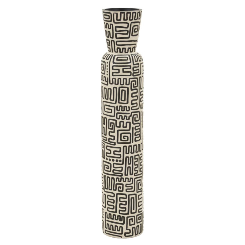 Vase en résine Nairobi – vase design contemporain – Ø 16 x 86 cm (ouverture Ø 12,5 cm)