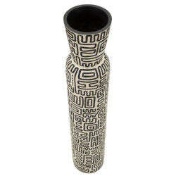 Vase en résine Nairobi – vase design contemporain – Ø 16 x 86 cm (ouverture Ø 12,5 cm)