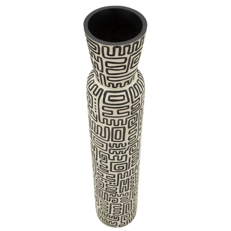Vase en résine Nairobi – vase design contemporain – Ø 16 x 86 cm (ouverture Ø 12,5 cm)