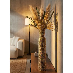 Vase en résine Nairobi – vase design contemporain – Ø 16 x 86 cm (ouverture Ø 12,5 cm)