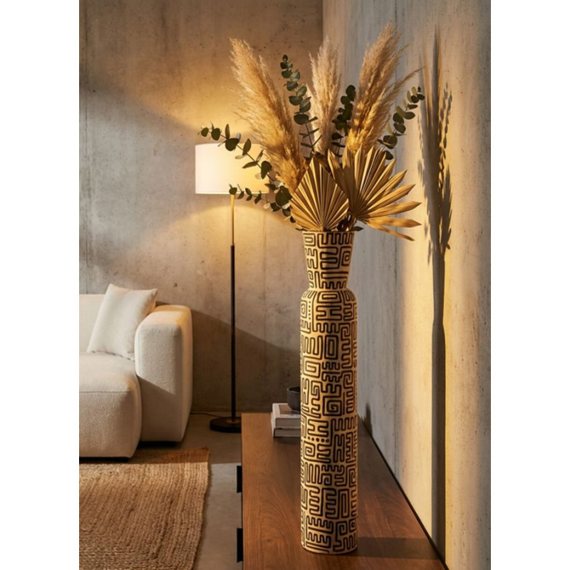 Vase en résine Nairobi – vase design contemporain – Ø 16 x 86 cm (ouverture Ø 12,5 cm)