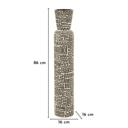 Vase en résine Nairobi – vase design contemporain – Ø 16 x 86 cm (ouverture Ø 12,5 cm)