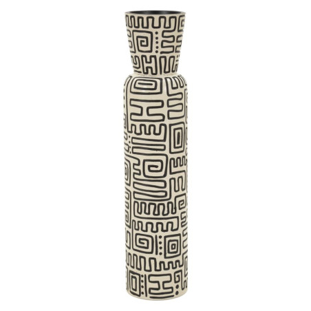 Vase en résine Nairobi – vase moderne – Ø 15,5 x 65 cm (ouverture Ø 11,5 cm)