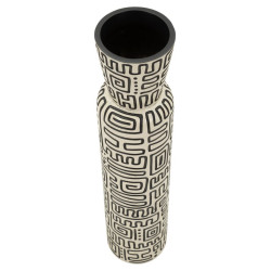Vase en résine Nairobi – vase moderne – Ø 15,5 x 65 cm (ouverture Ø 11,5 cm)