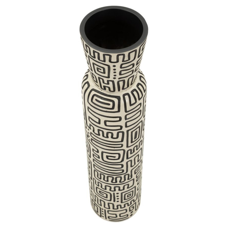 Vase en résine Nairobi – vase moderne – Ø 15,5 x 65 cm (ouverture Ø 11,5 cm)
