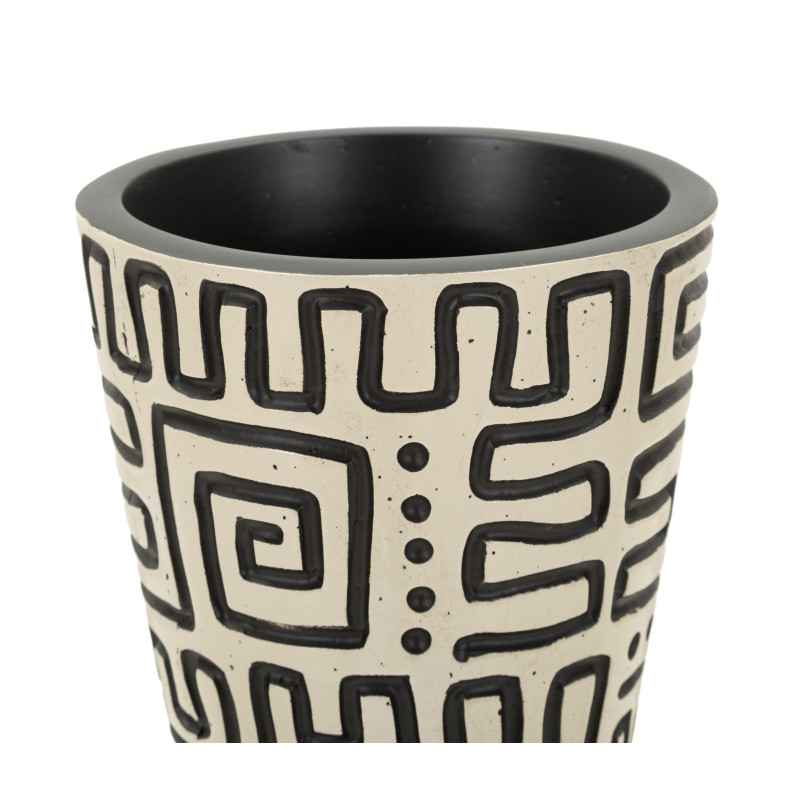 Vase en résine Nairobi – vase moderne – Ø 15,5 x 65 cm (ouverture Ø 11,5 cm)