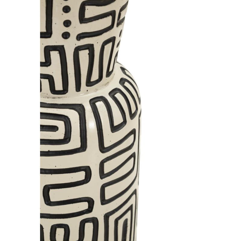 Vase en résine Nairobi – vase moderne – Ø 15,5 x 65 cm (ouverture Ø 11,5 cm)