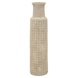 Vase d’extérieur en sable – grand vase design – Ø 28 x 110 cm (ouverture Ø 18 cm)