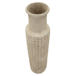 Vase d’extérieur en sable – grand vase design – Ø 28 x 110 cm (ouverture Ø 18 cm)