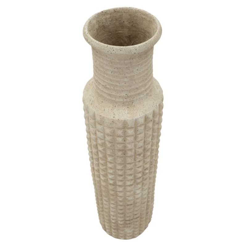 Vase d’extérieur en sable – grand vase design – Ø 28 x 110 cm (ouverture Ø 18 cm)