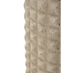 Vase d’extérieur en sable – grand vase design – Ø 28 x 110 cm (ouverture Ø 18 cm)