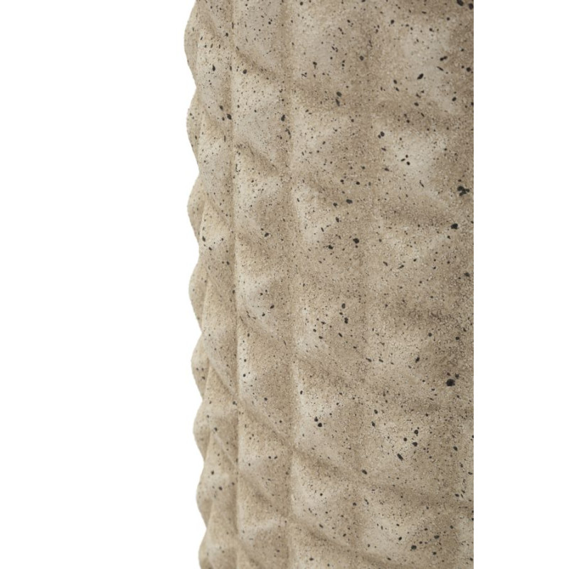 Vase d’extérieur en sable – grand vase design – Ø 28 x 110 cm (ouverture Ø 18 cm)